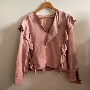 Isabel Marant Étoile Pink Linen Blend Top - 38